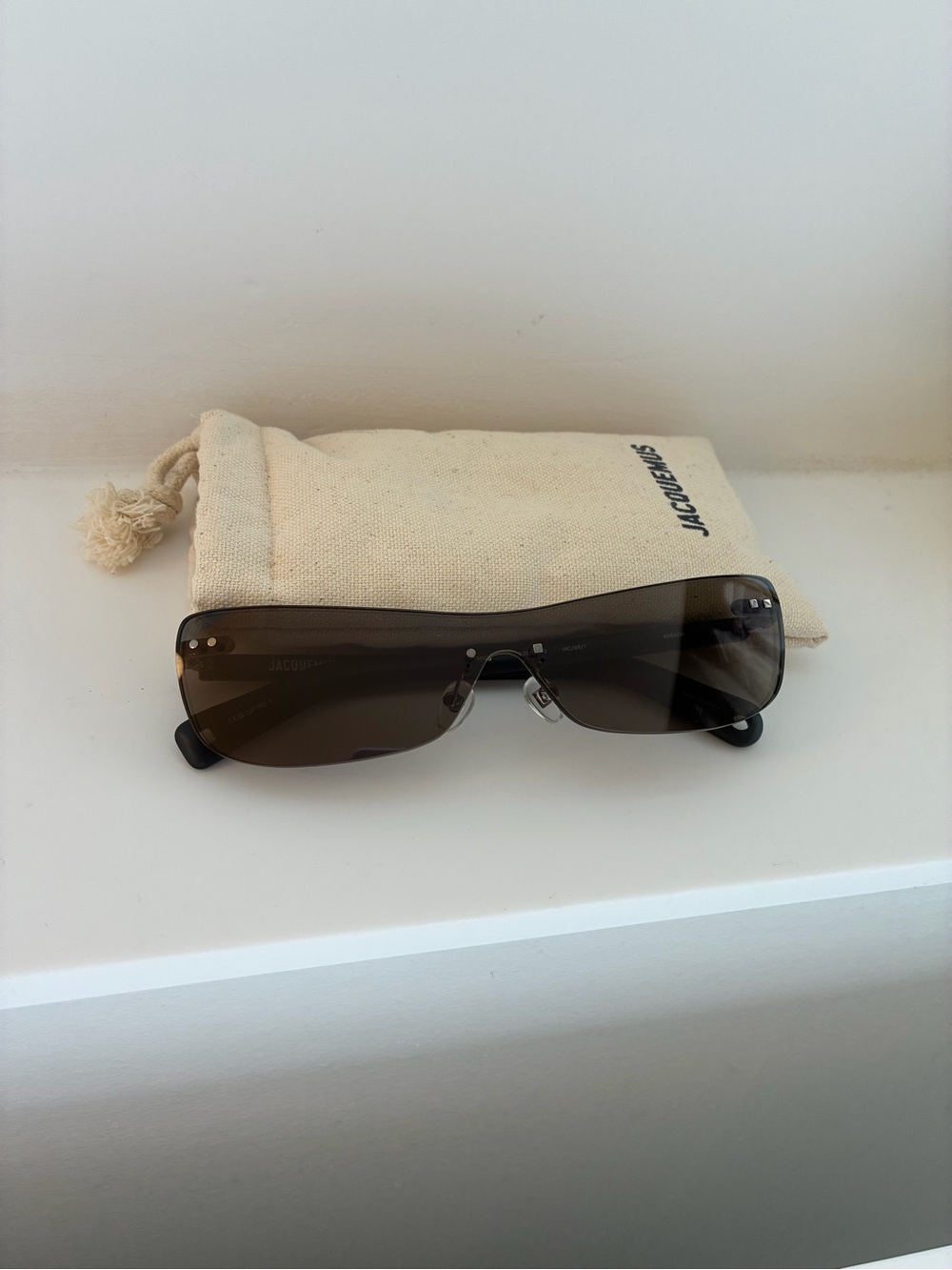Jacquemus Dark Brown Shield Sunglasses